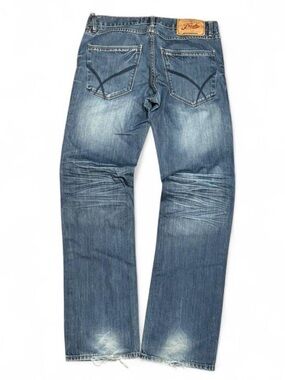 Y2K Fresh Embroidered Faded Slim Bootcut Jeans